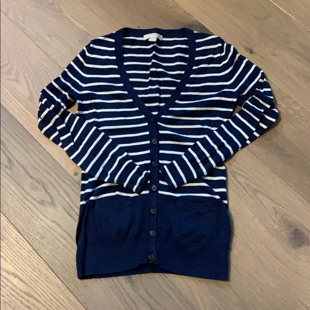 Banana republic striped cardigan.